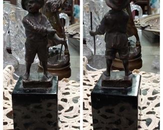 German artist Schmidt Felling 1826-1886
Bronze statue on marble base 
Signed original