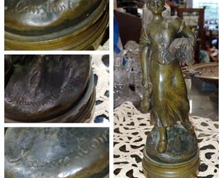 Maurice Constant (French 1892-1970) Glaneuse Bronze
ench
Titled: Glaneuse 
Medium: Bronze
Dimensions: 
Height: 7.5"