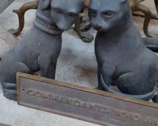 Beautiful pair of fire dogs the dog and the cat