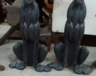 Check out these gorgeous cast iron dog fireplace fire dogs 