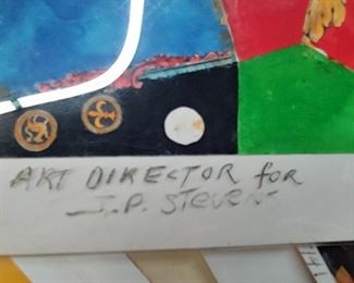 The lost art of Geno Sloan original sketches & painting 
New York
For J.P. Stevens