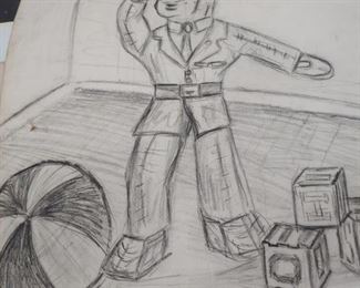 The lost art of Geno Sloan original sketches & painting 
New York