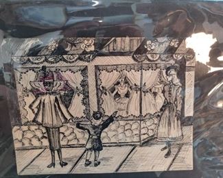 The lost art of Geno Sloan original sketches & painting 
New York