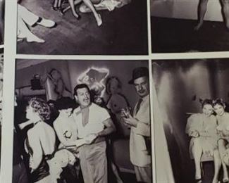 Private copies of behind-the-scenes  Errol Flynn with 1950s starlets