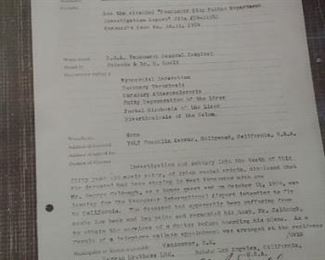 Copy of Errol Flynn's death certificate