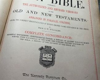 Gorgeous Bible sold at the Kennedy furniture store in Columbus Georgia