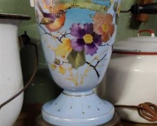 Gorgeous blue lamp vintage