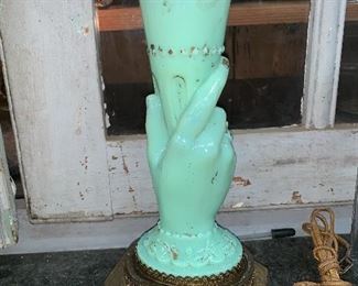 Beautiful jadeite hand lamp