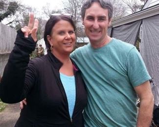Kelly & Mike Wolfe on the set of Pickers