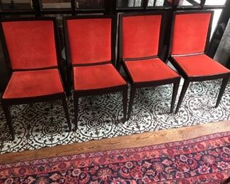 MCM Black Wood Chairs
