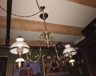 Dual Hanging Chandeliers