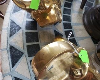 Solid Brass Elephant Heads