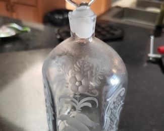Old Perfume Bottle w ground stopper