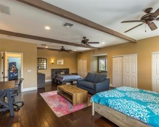 For sale: pink area rug, blue sofa ( living spaces), jaxon desk ( living spaces)