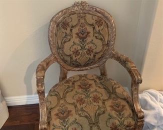 floral armchair