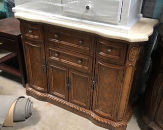 Marble bathroom vanity 