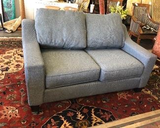 living spaces blue sofa