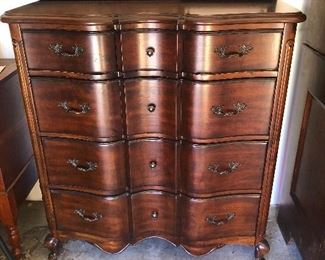 Cherry wood dresser tall boy