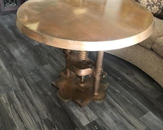Copper crank entry table 