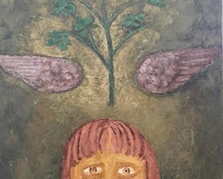 A. May Folk Art Painting offered by Susie's Key West Estate Sales