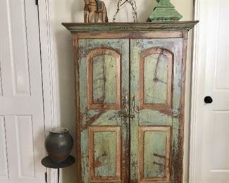 Primitive, Folk Art cabinet offered by Susie's Key West Estate Sales