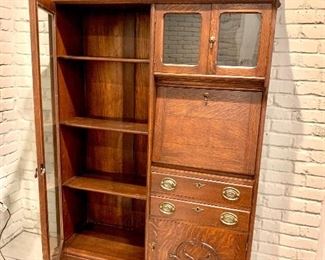 Exceptional antique secretary with bookcase Eastlake style