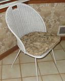 One of a pair midcentury porch wicker