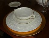 Part of large service Wedgwood Embossed Queensware