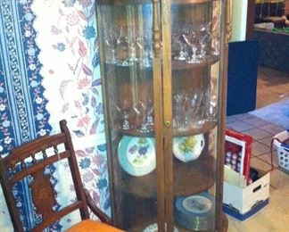Curio cabinet, crystal