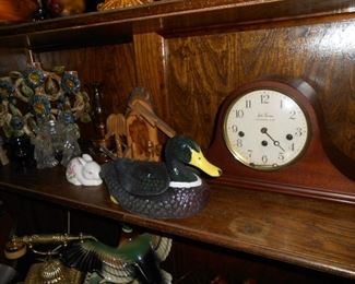clock......cast Iron duck....