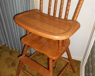 wooden high chair.....
