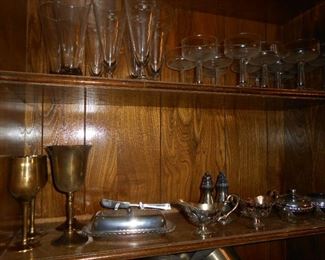 glassware....brass