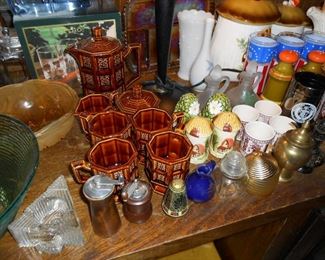 coffee set, salt and pepper shakers and canisters....