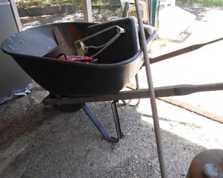 wheel barrel....needs flat fixed...