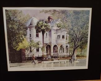 Charleston, S.C. "Number Two Meeting Street" Print Signed Emerson