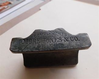 Early More Jones St. Louis Advertising Paperweight