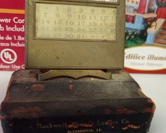 Old Advertising Desk Calendar