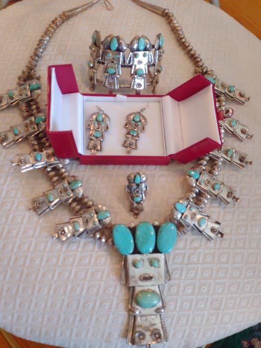 Exquisite Native American Silver Kachina Grouping(Large)
