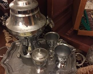 Silver Coffee Maker with Cord