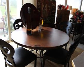 Arhaus Copper top table and chairs
