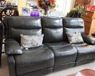 Electric leather recliner