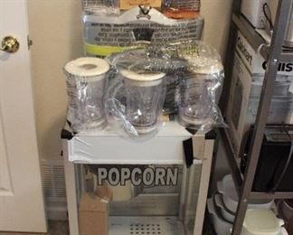 industrial popcorn machine, very rare new in box margaritaville drink maker