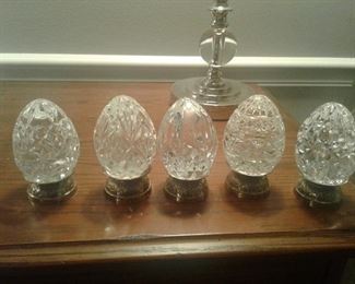 Stunning waterford crystal eggs