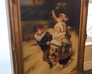 Measurement: 46" x 58" (frame), 36" x 48" (painting)