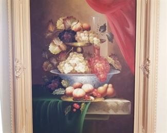 Measurement: 34" x 46" (frame), 24" x 36" (painting)