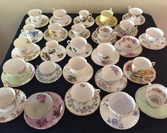 Collection of English Cups & Saucers-more available!