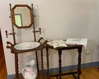 Antique Washstand and table   https://ctbids.com/#!/description/share/177975