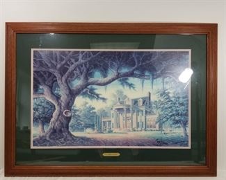 Randy Souders signed art print framed "Southern Living" large art      https://ctbids.com/#!/description/share/178020