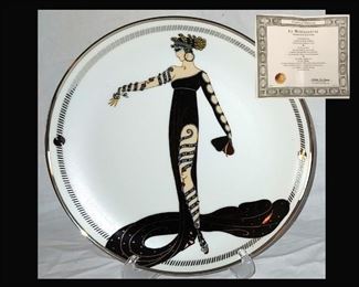 1 of 4 House of Erte Plates with COA 