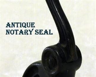 Connecticut Notary Seal from the estate of L. J. Noonan. Made of cast iron.